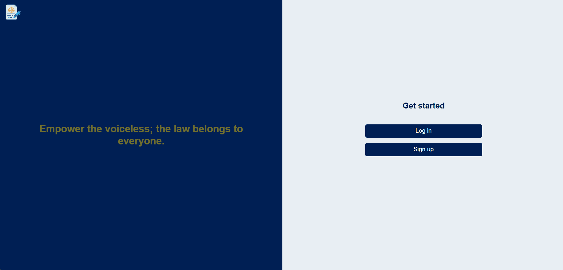 Legal Aid Assistant project screenshot